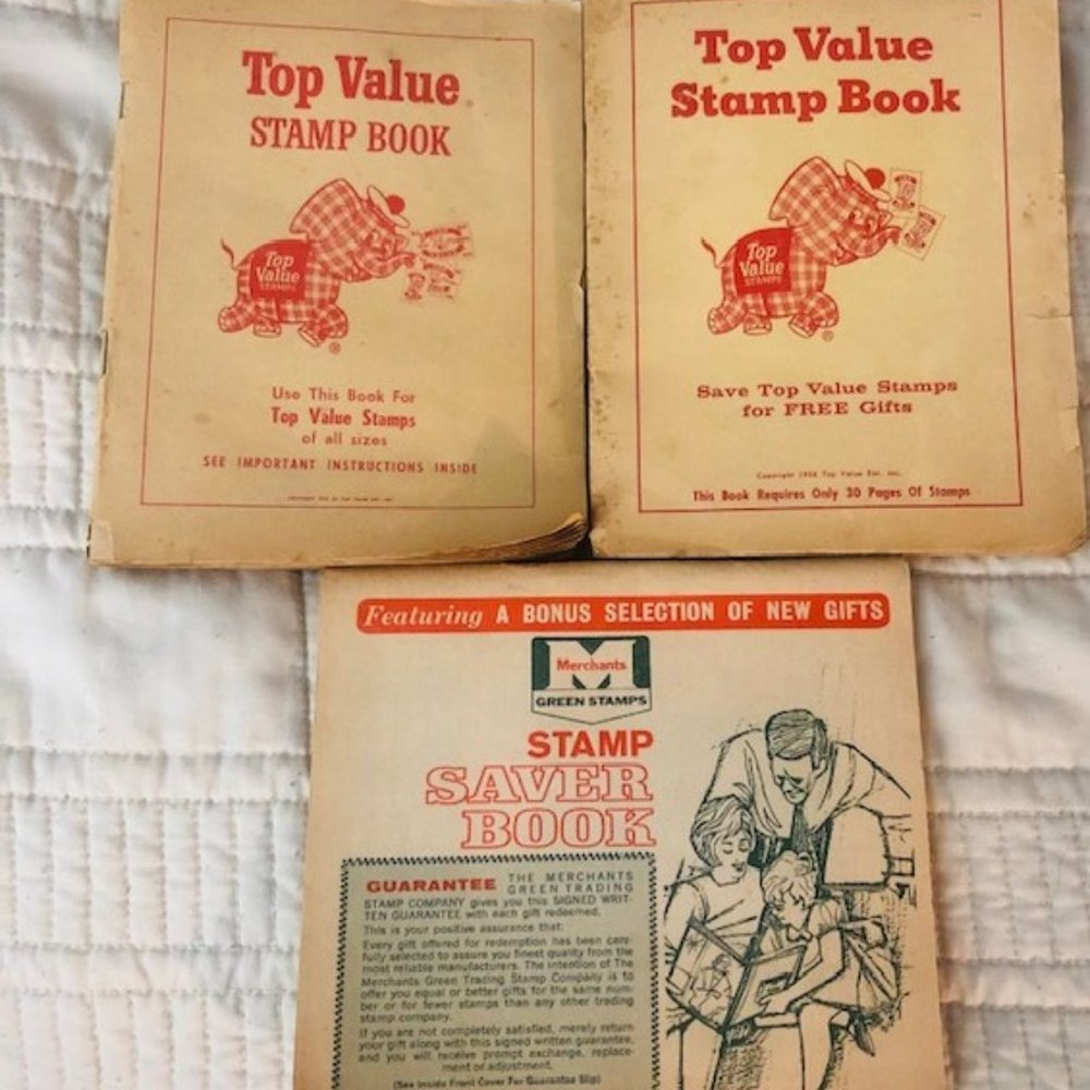 Vintage Collectible Ephemera - Stamp Books for Goods - '50s, '60s - Green Stamps